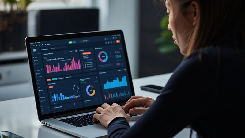 AI analytics dashboard helping small businesses understand data and make decisions