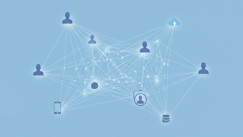 Conceptual illustration explaining AI as an invisible infrastructure layer