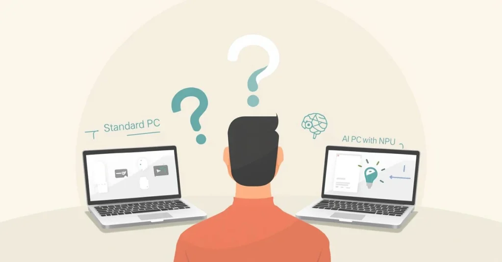 Illustration showing whether users need an NPU in a modern AI PC