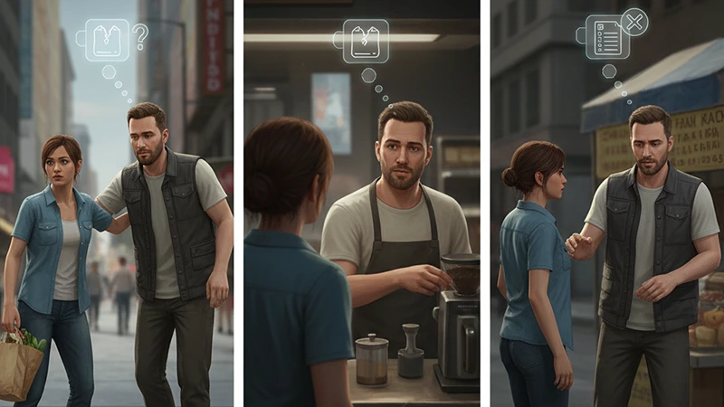 NPC behavior changing over time based on player actions in GTA VI concept