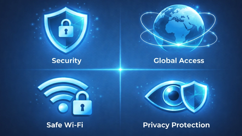 VPN benefits including security privacy and global access